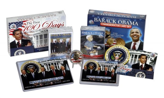 Barack Obama Presidential Commemorative Card and Coin Sets Mammoth Lot! (4500 total sets) Prior Retail Was $49,500